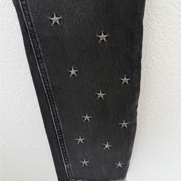 Abercrombie & Fitch High Rise Ankle Jeans Star Embroidered Black Denim 28 - Picture 5 of 7
